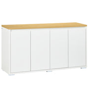Sideboard Cabinet - 2 Double Doors, White, Adjustable Shelves for Living Room-DECOROLALA