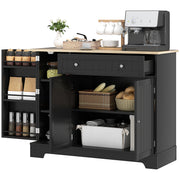 Sideboard Cabinet 41" Black - 3 Door Buffet-DECOROLALA