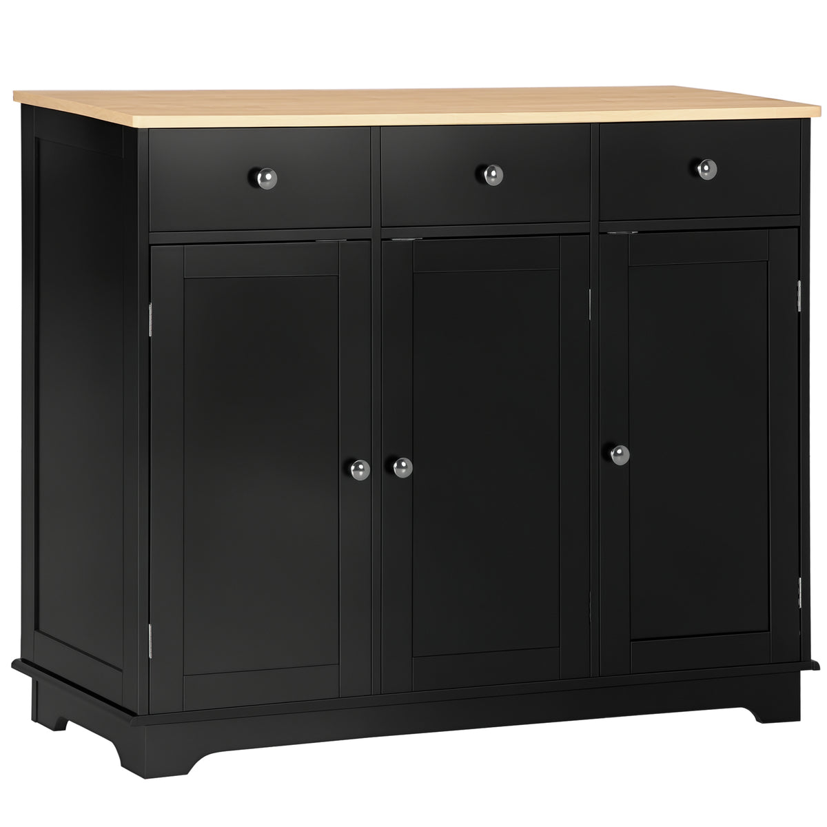 Sideboard Cabinet - Black 39.8" W Adjustable Shelves-Bar Cabinets-DECOROLALA