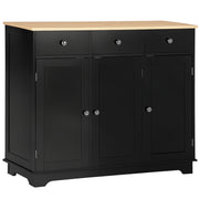 Sideboard Cabinet - Black 39.8" W Adjustable Shelves-DECOROLALA