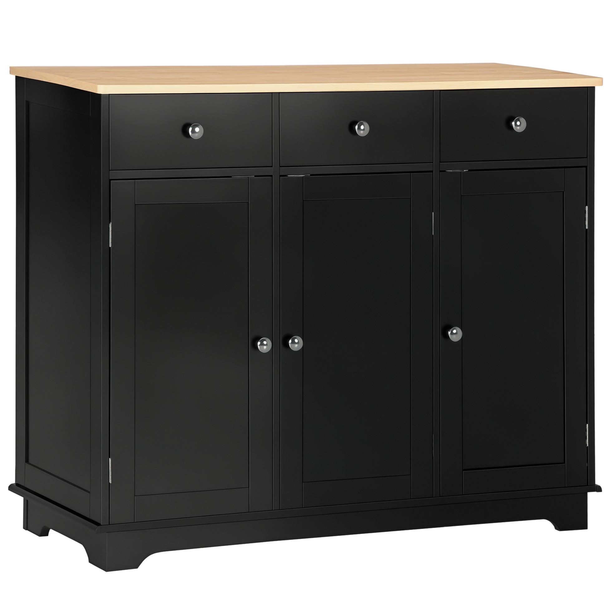 Sideboard Cabinet - Black 39.8" W Adjustable Shelves-DECOROLALA
