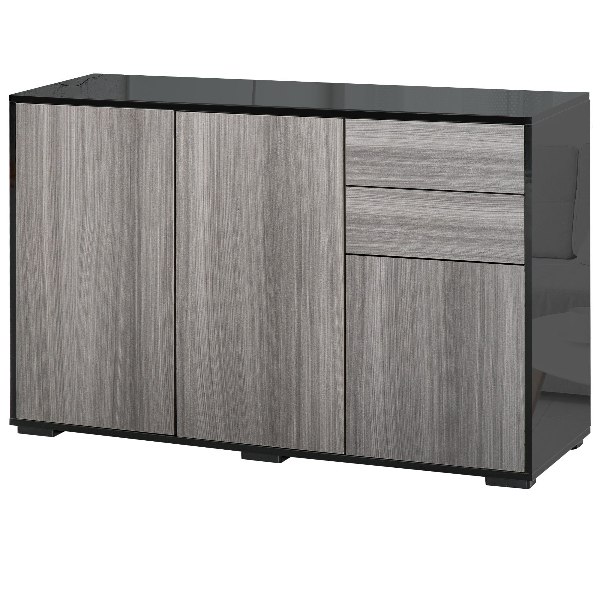 Sideboard Cabinet - Black 46.1" Modern Storage-DECOROLALA