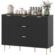 Sideboard Cabinet - Black 47.2" W Storage-DECOROLALA
