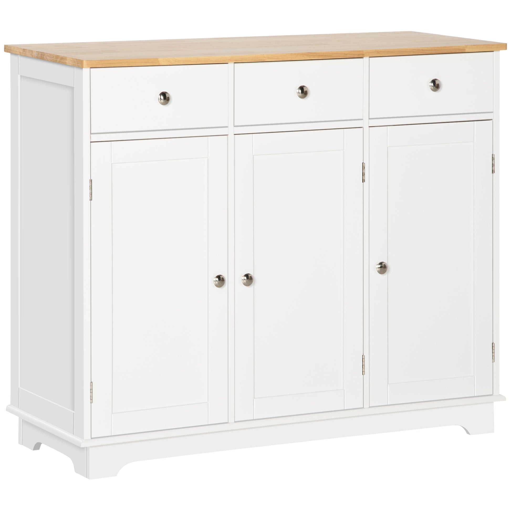 Sideboard Cabinet White 39.8" - Storage-DECOROLALA