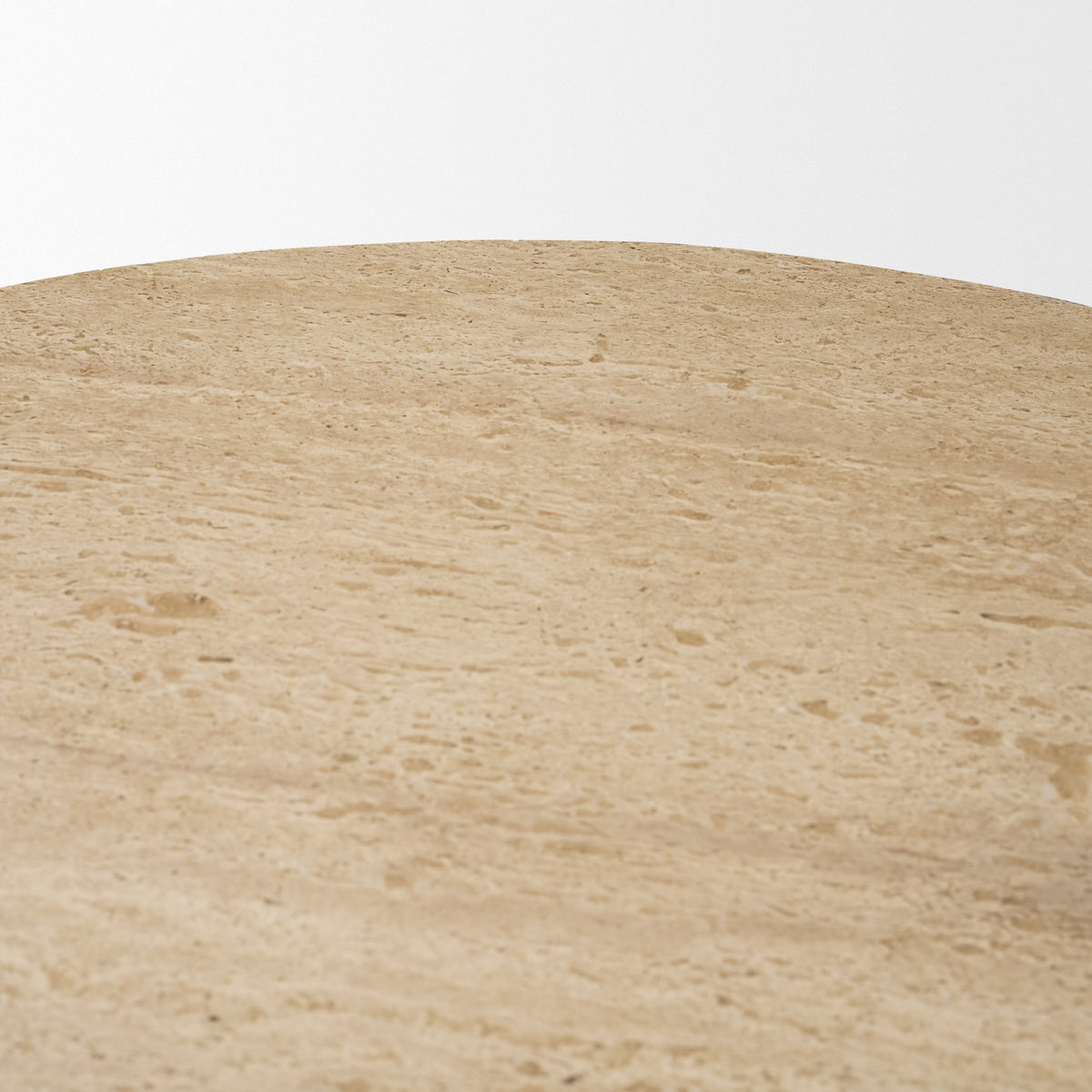 Siena 42" Round Pedestal Dining Table | Travertine | Seats 4-Dining Tables-DECOROLALA