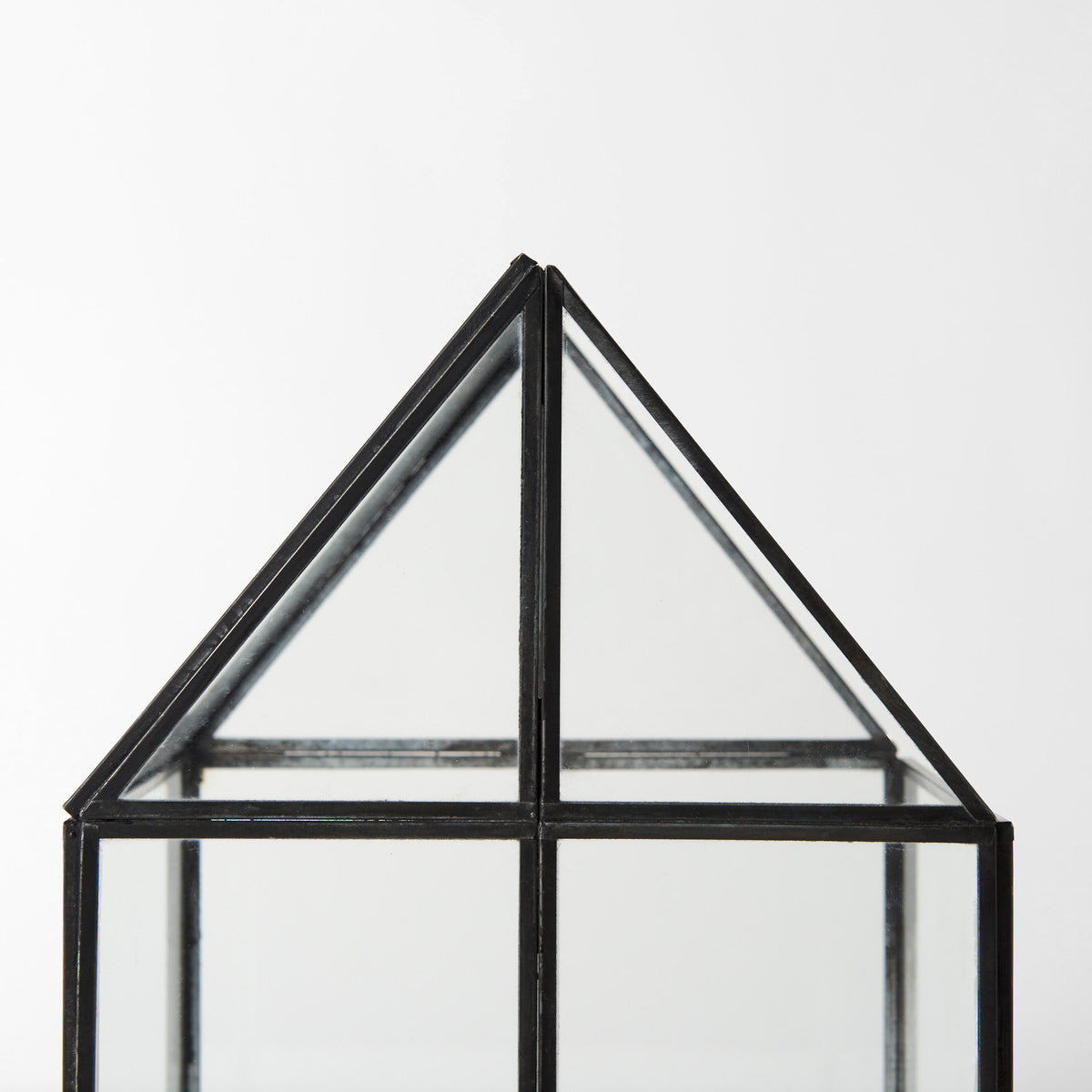 Sikes House-Shaped Metal & Glass Terrarium - Medium 8"x8"x13"-Boxes-DECOROLALA