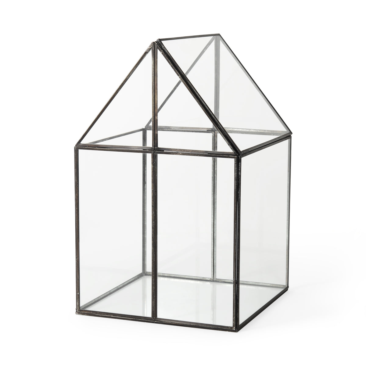 Sikes (Medium) 8L x 8W x 13H Hut Terrarium W/Glass Base-Boxes-DECOROLALA