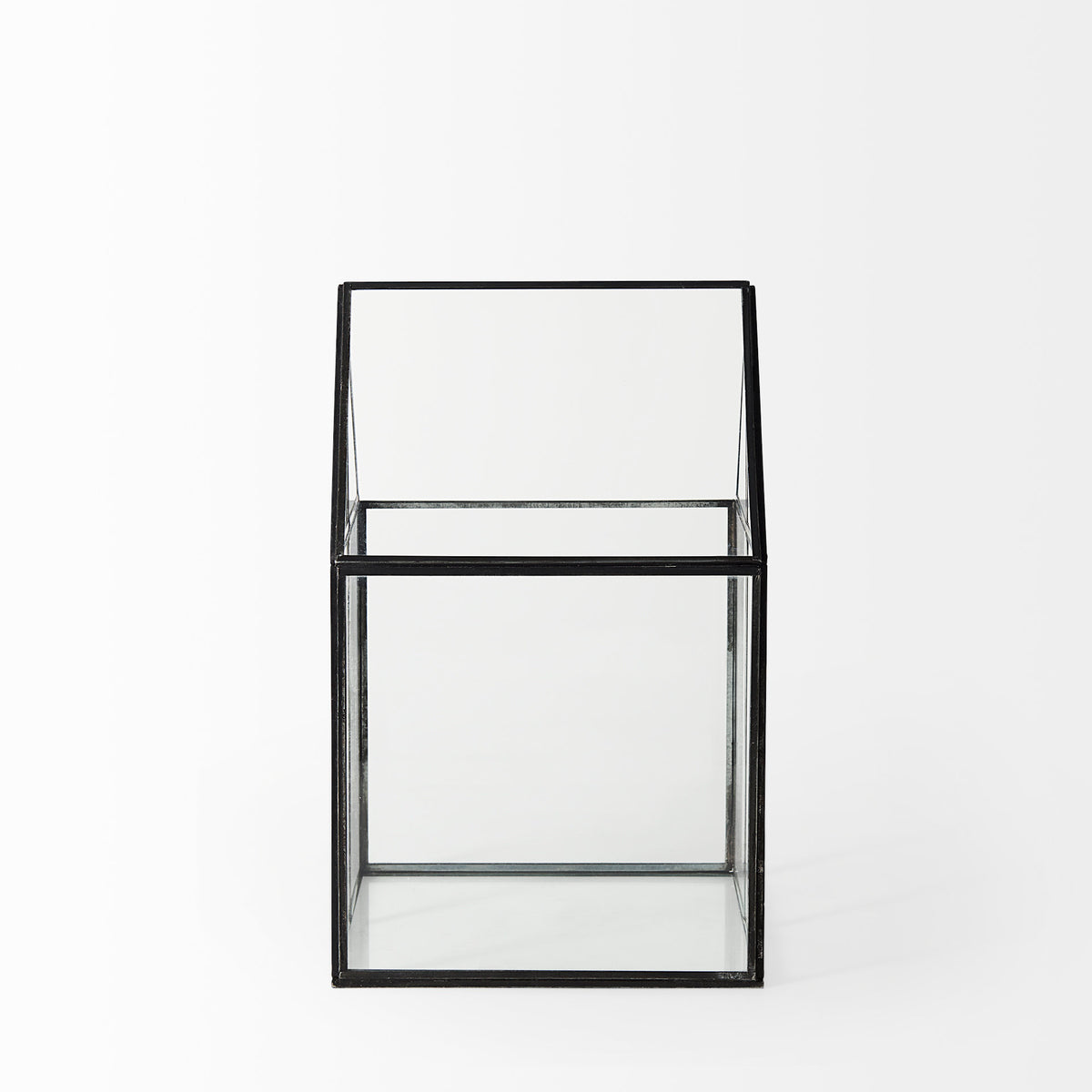 Sikes (Medium) 8L x 8W x 13H Hut Terrarium W/Glass Base-Boxes-DECOROLALA