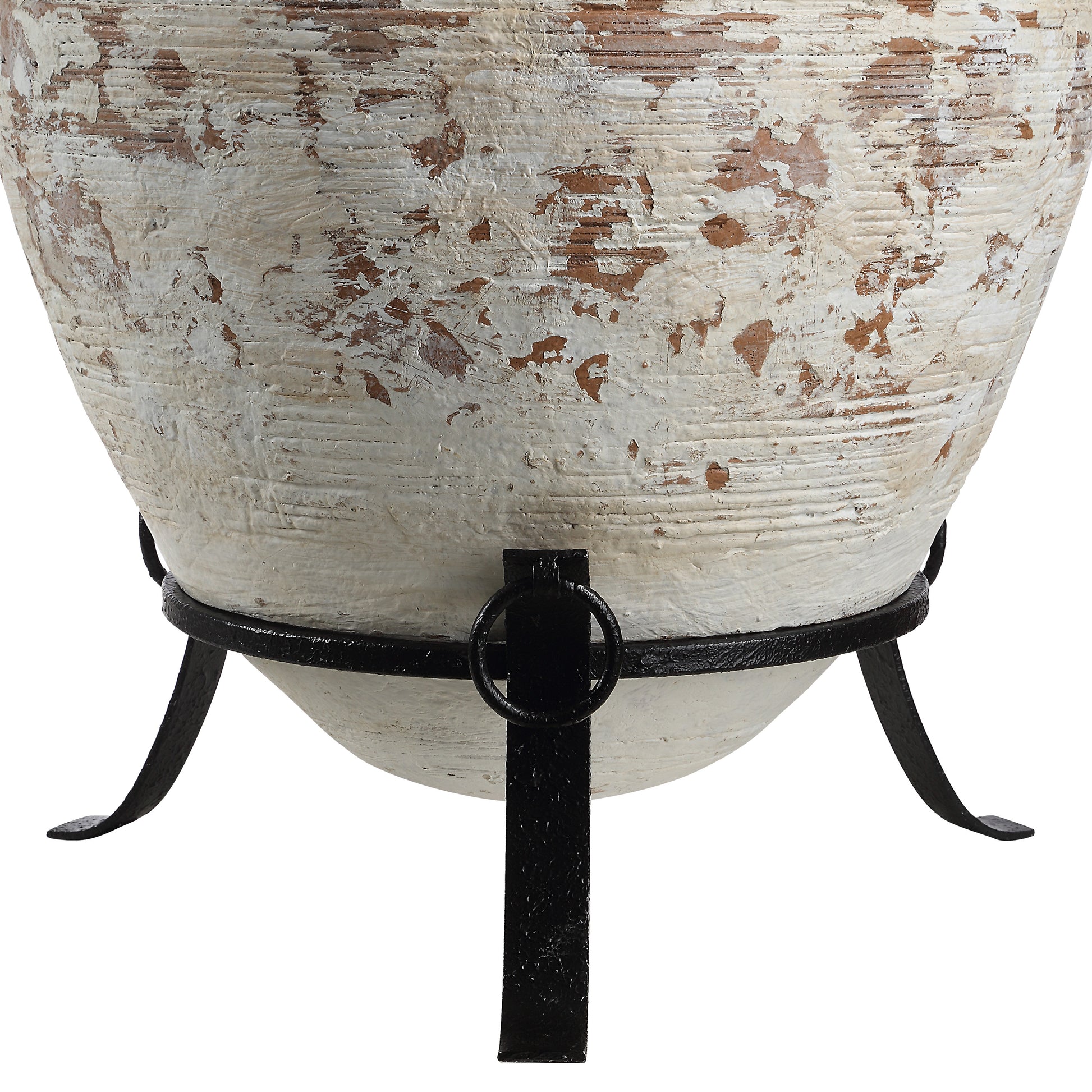 Silis 29.5" Textured Ceramic Table Lamp, Off-White/Brown-Table Lamp-DECOROLALA