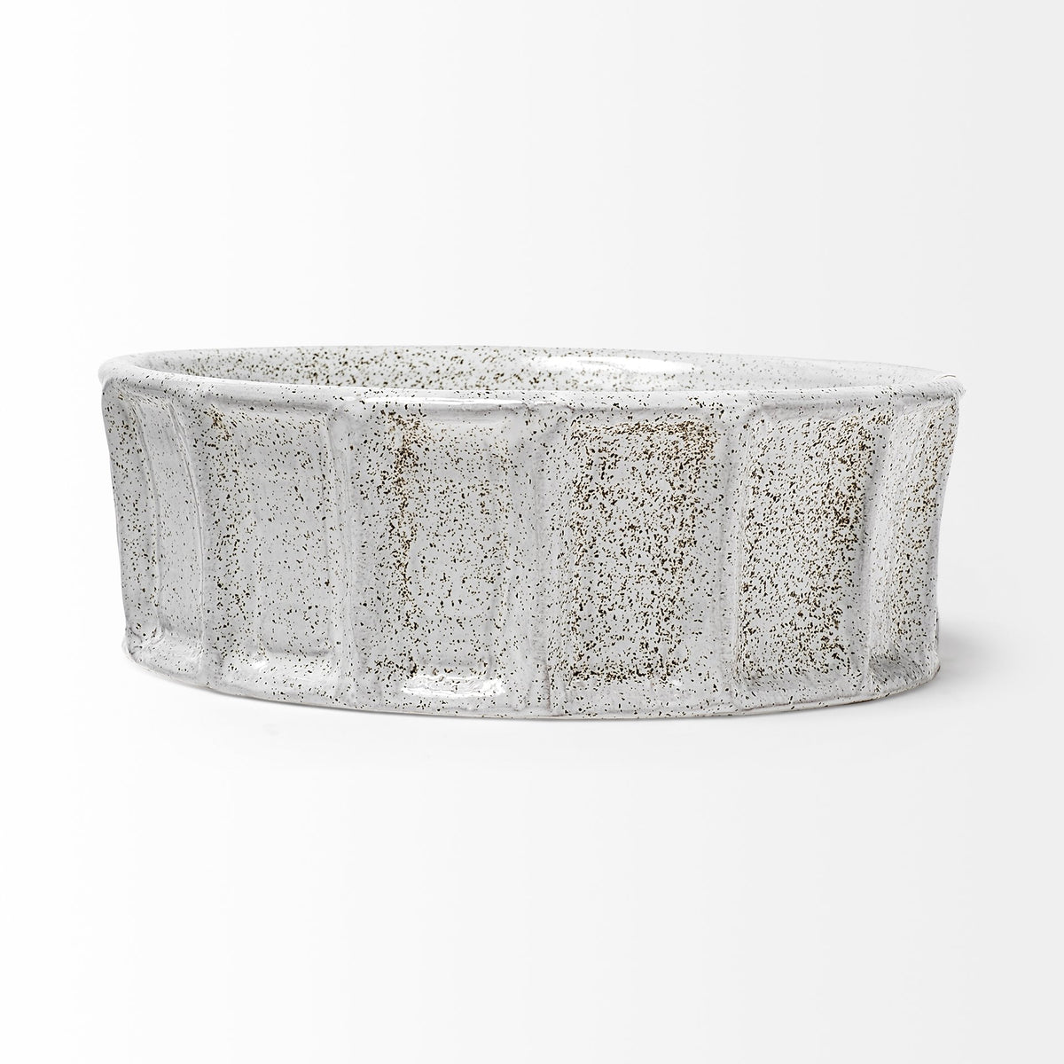 Silone (Small) 9L x 9W White Ceramic Bowl-Bowls-DECOROLALA