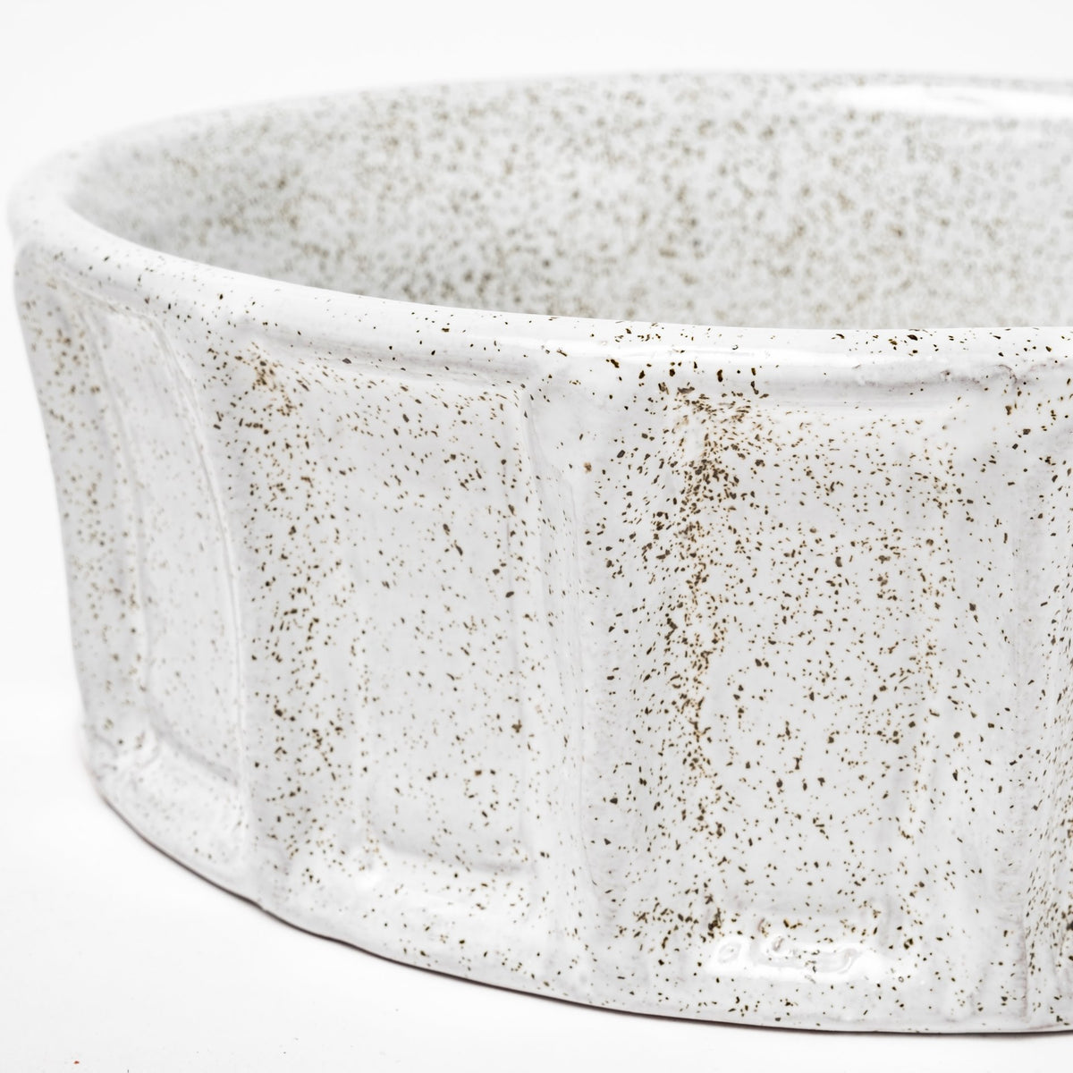 Silone (Small) 9L x 9W White Ceramic Bowl-Bowls-DECOROLALA