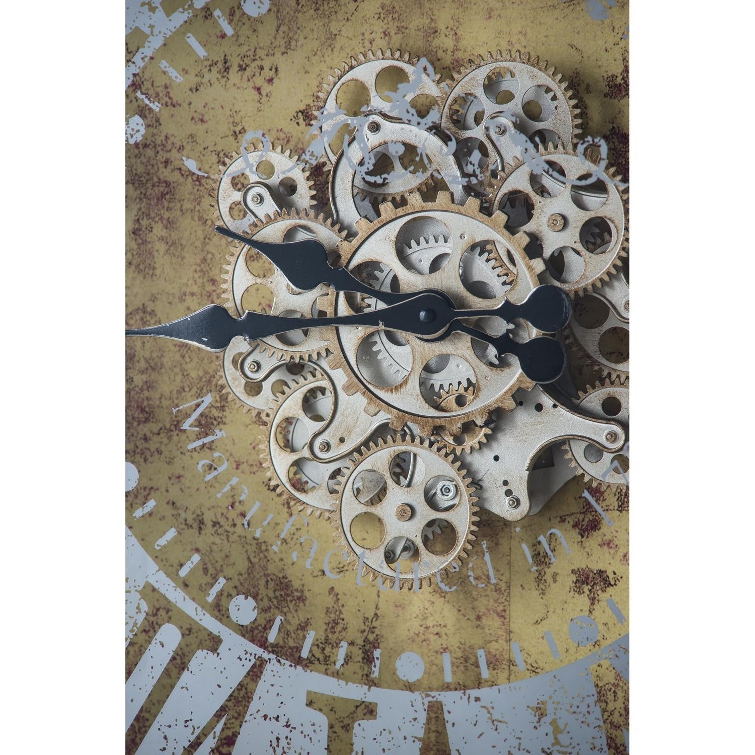 Silver And Gold Antique Style Square Wall Clock-Wall Clocks-DECOROLALA