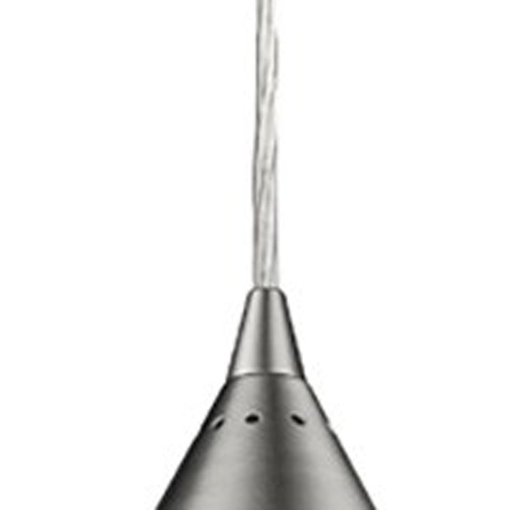 Silver Hanging Light with Glass Studs-Chandeliers-DECOROLALA