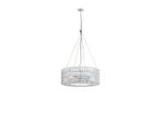 Silver Lantern Metal Chandelier With Silver Shades-Chandeliers-DECOROLALA
