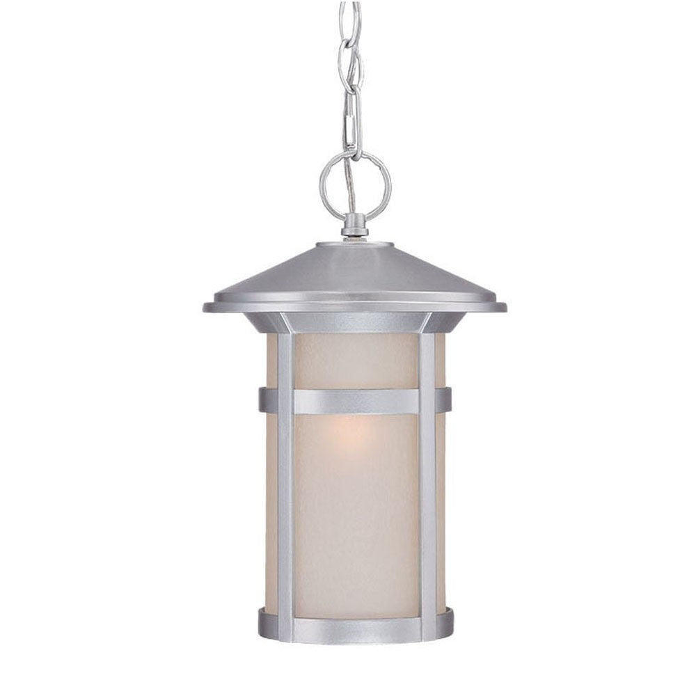 Silver Lantern Metal Dimmable Chandelier With Frosted Shades-Chandeliers-DECOROLALA