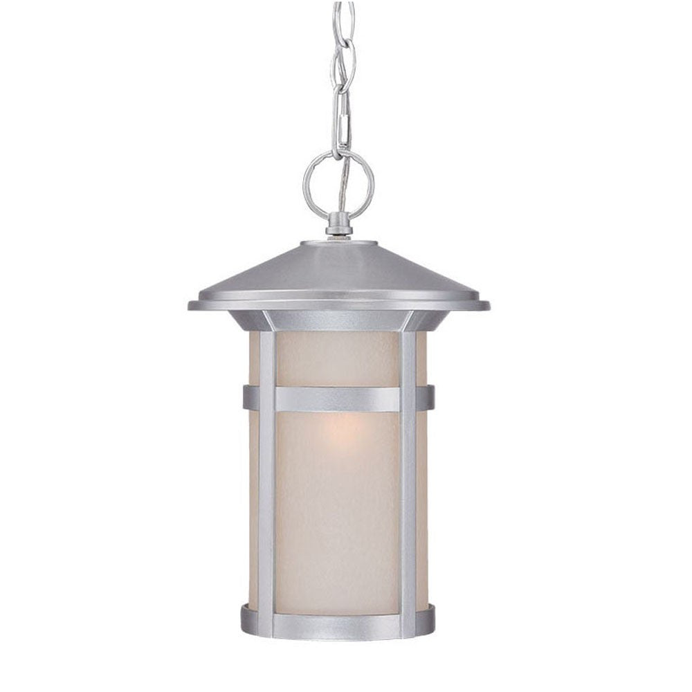 Silver Lantern Metal Dimmable Chandelier With Frosted Shades-Chandeliers-DECOROLALA