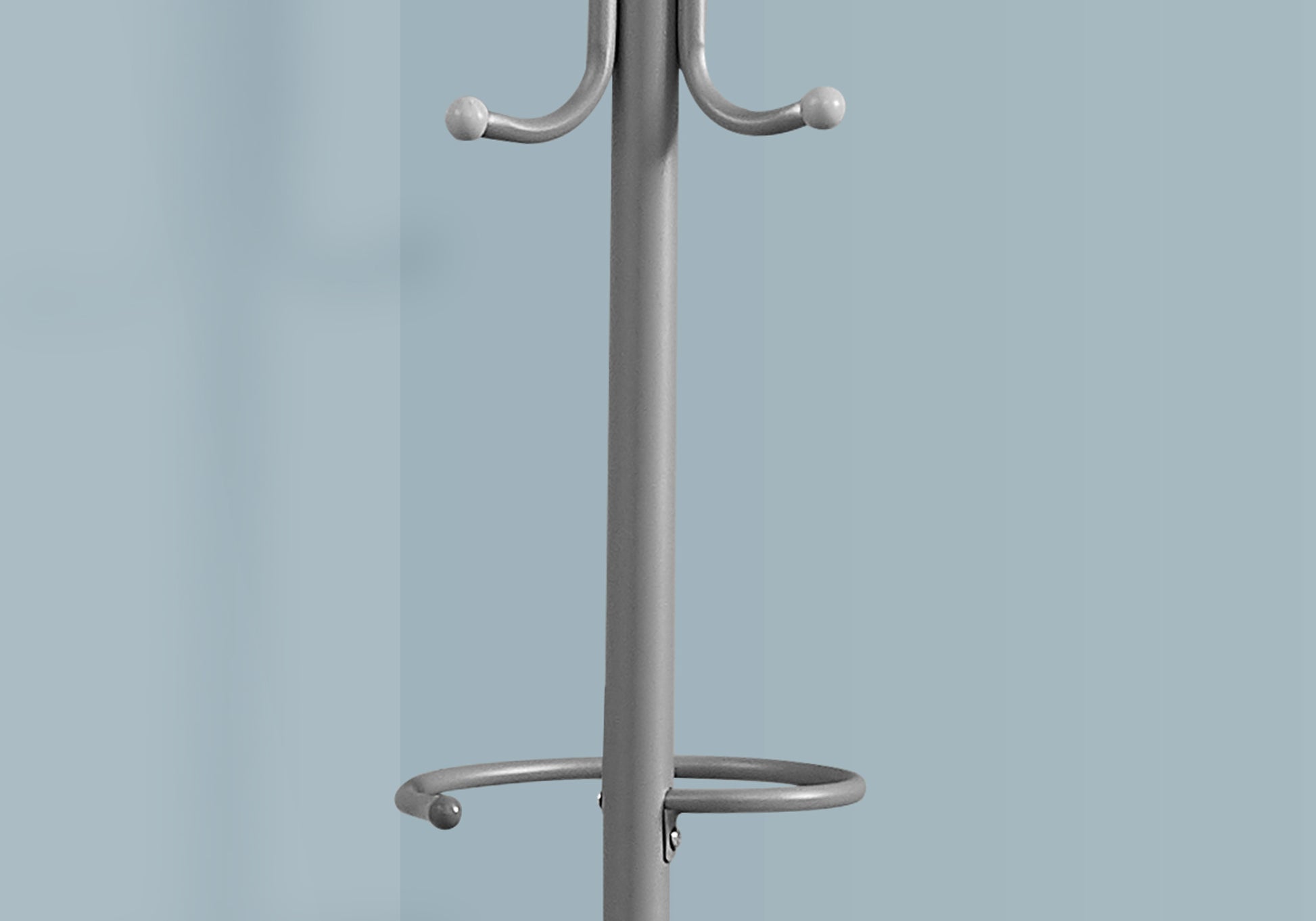 Silver Metal Coat Rack with Umbrella Holder, 68"H-Coat Rack-DECOROLALA