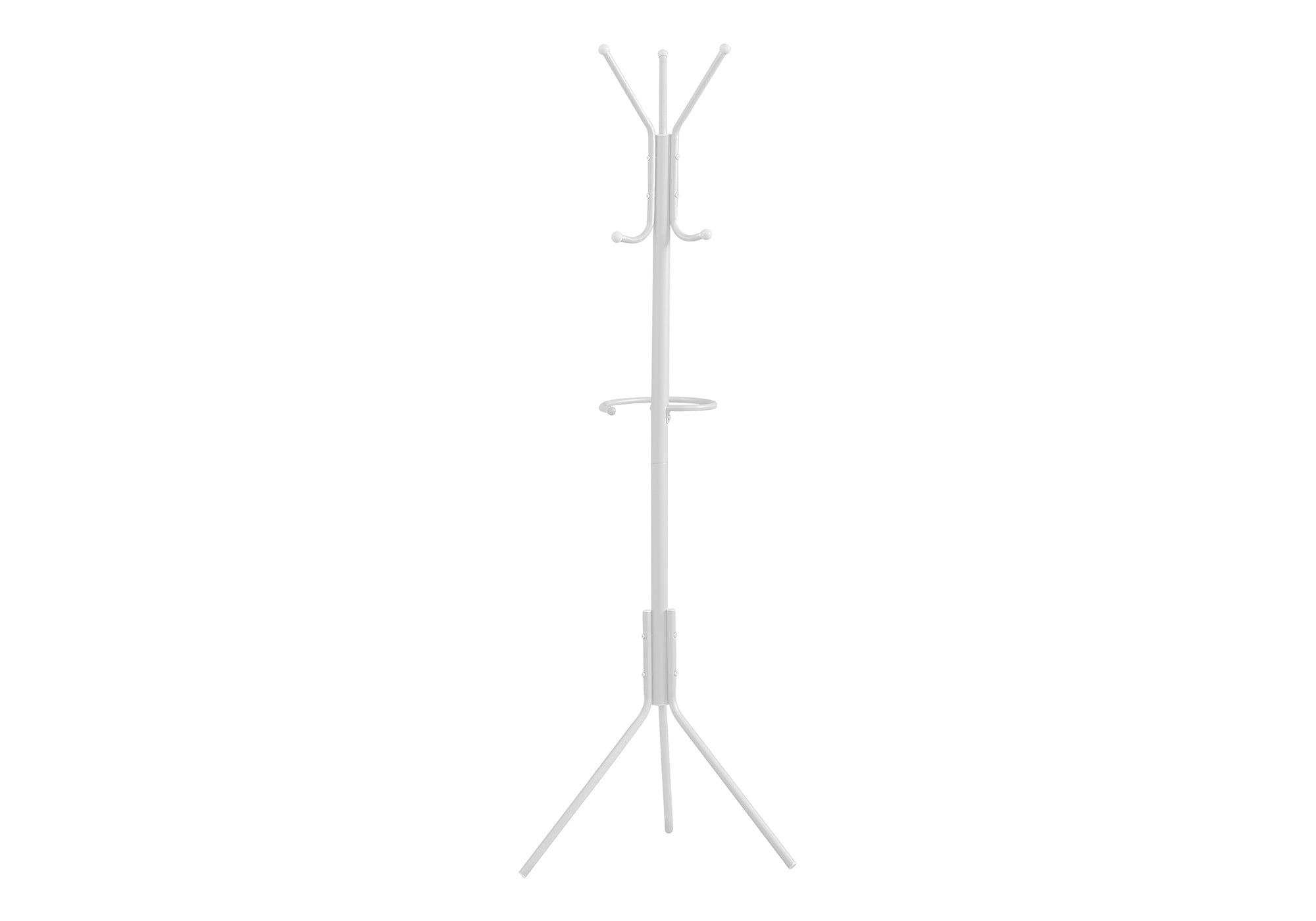 Silver Metal Coat Rack with Umbrella Holder, 68"H-Coat Rack-DECOROLALA