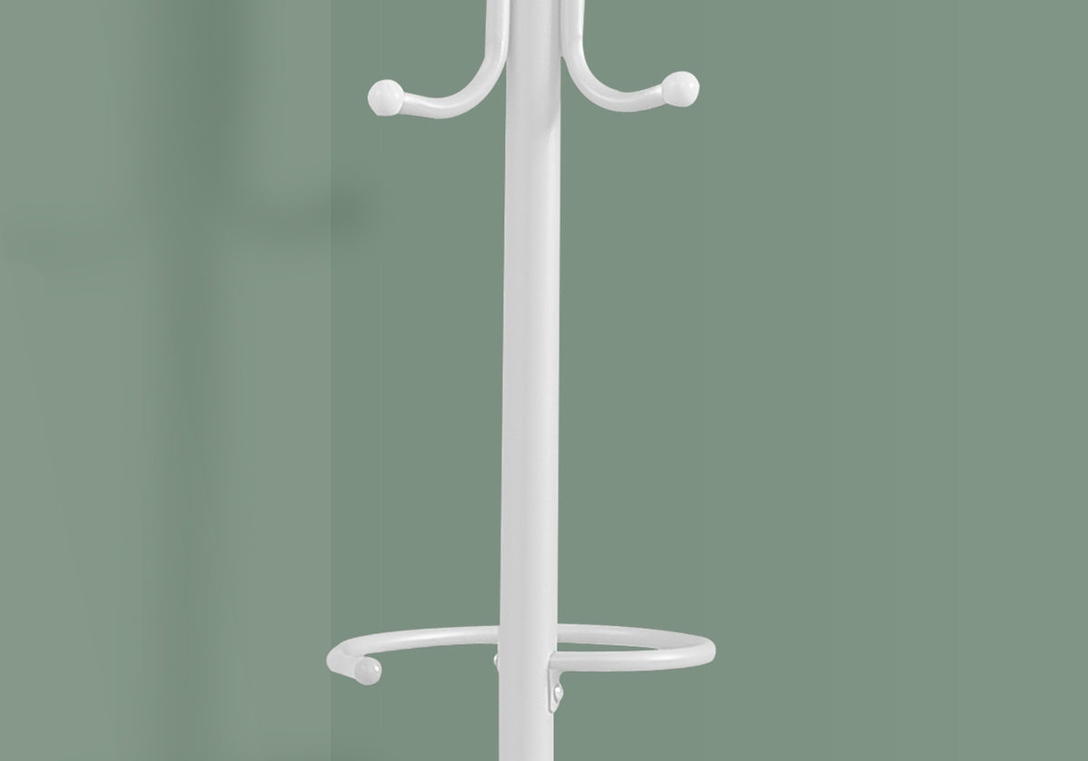 Silver Metal Coat Rack with Umbrella Holder, 68"H-Coat Racks-DECOROLALA