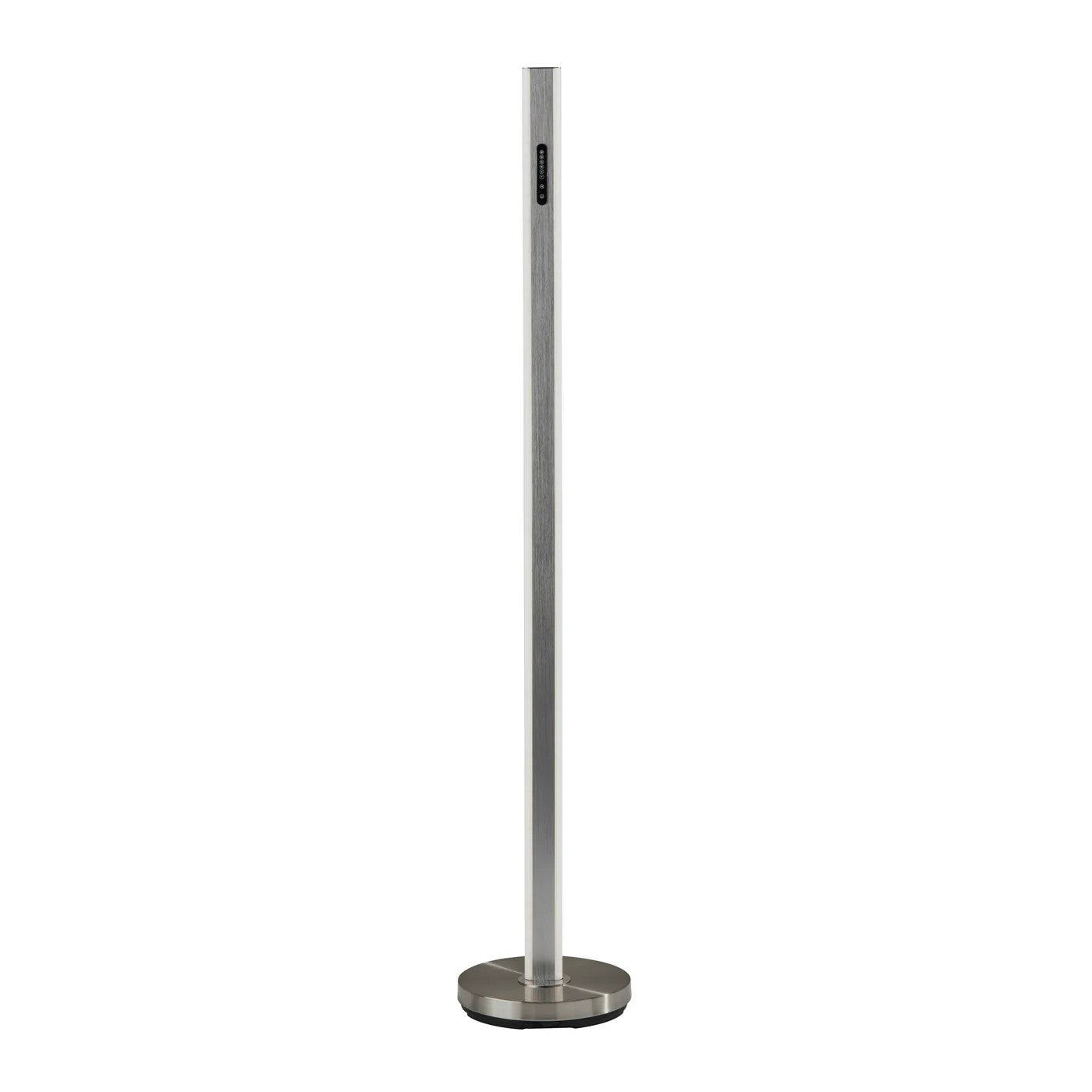 Silver Metal LED Light Changing With Silver Frosted Glass-Floor Lamps-DECOROLALA