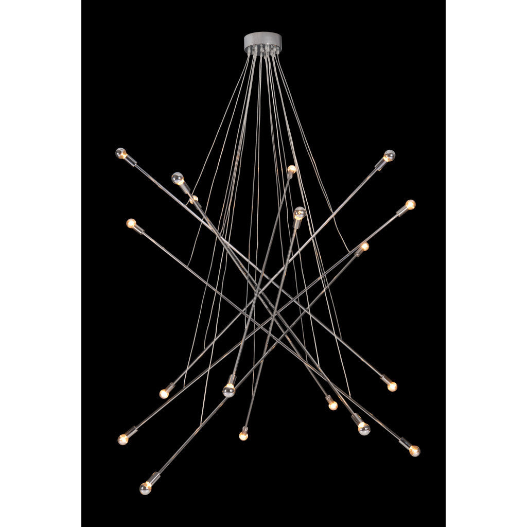 Silver Multi Light Metal Dimmable Chandelier-Chandeliers-DECOROLALA