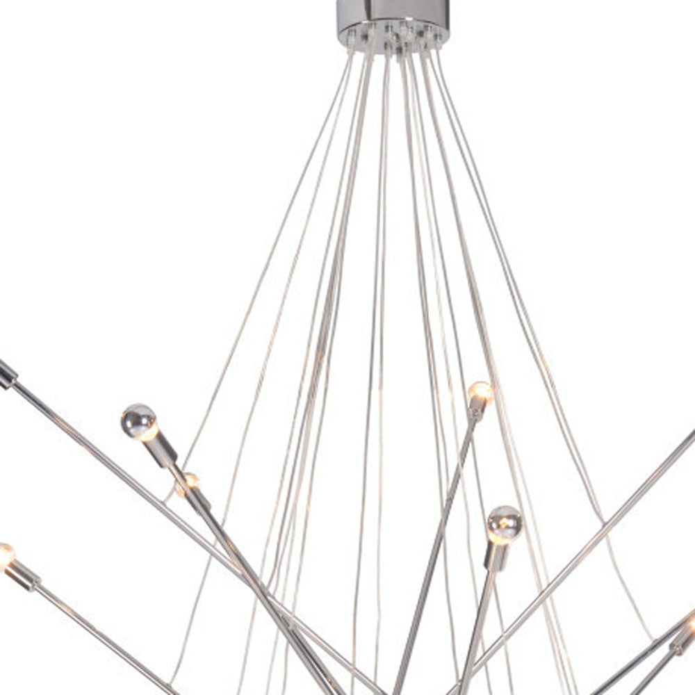 Silver Multi Light Metal Dimmable Chandelier-Chandeliers-DECOROLALA