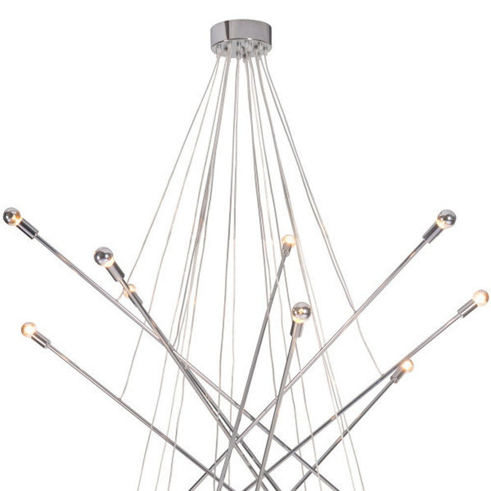 Silver Multi Light Metal Dimmable Chandelier-Chandeliers-DECOROLALA