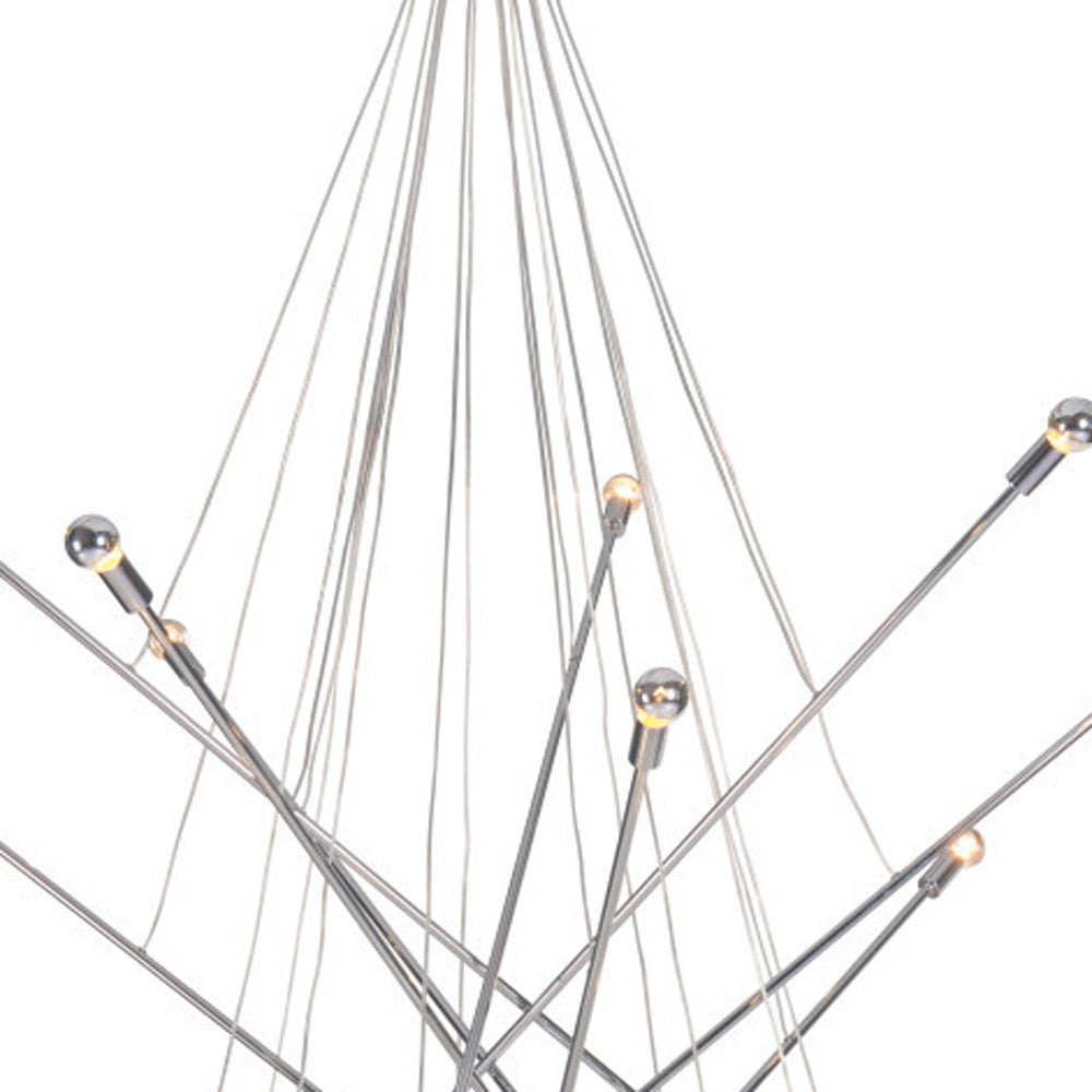 Silver Multi Light Metal Dimmable Chandelier-Chandeliers-DECOROLALA