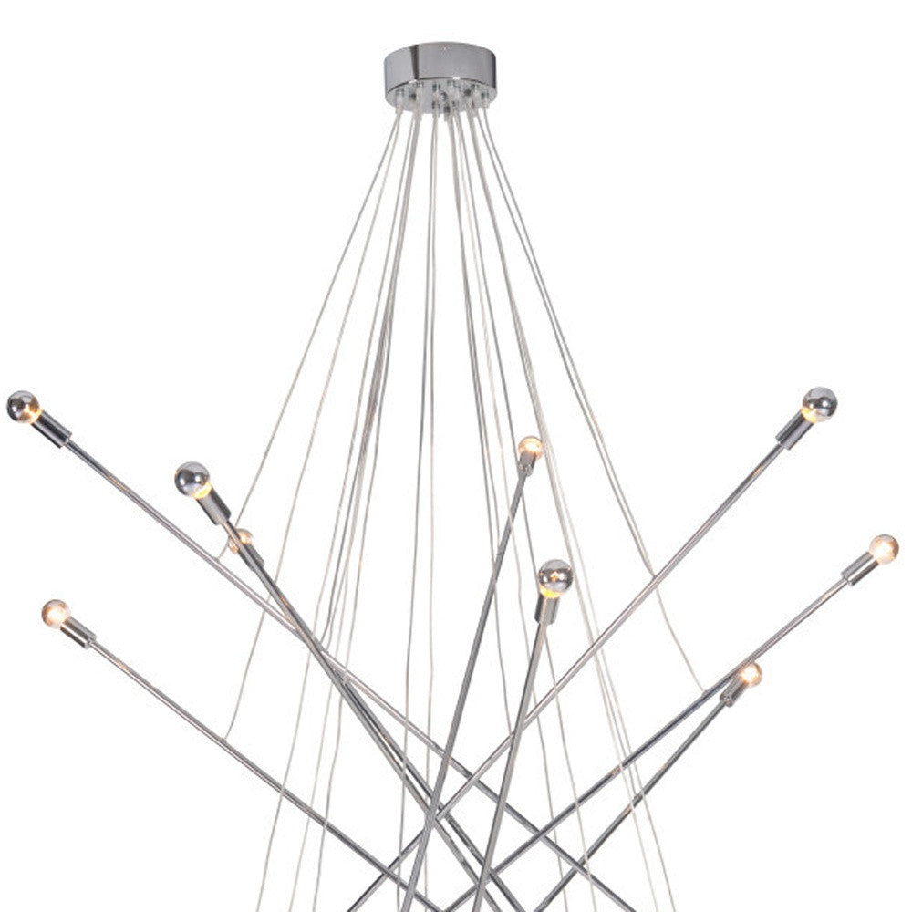 Silver Multi Light Metal Dimmable Chandelier-Chandeliers-DECOROLALA