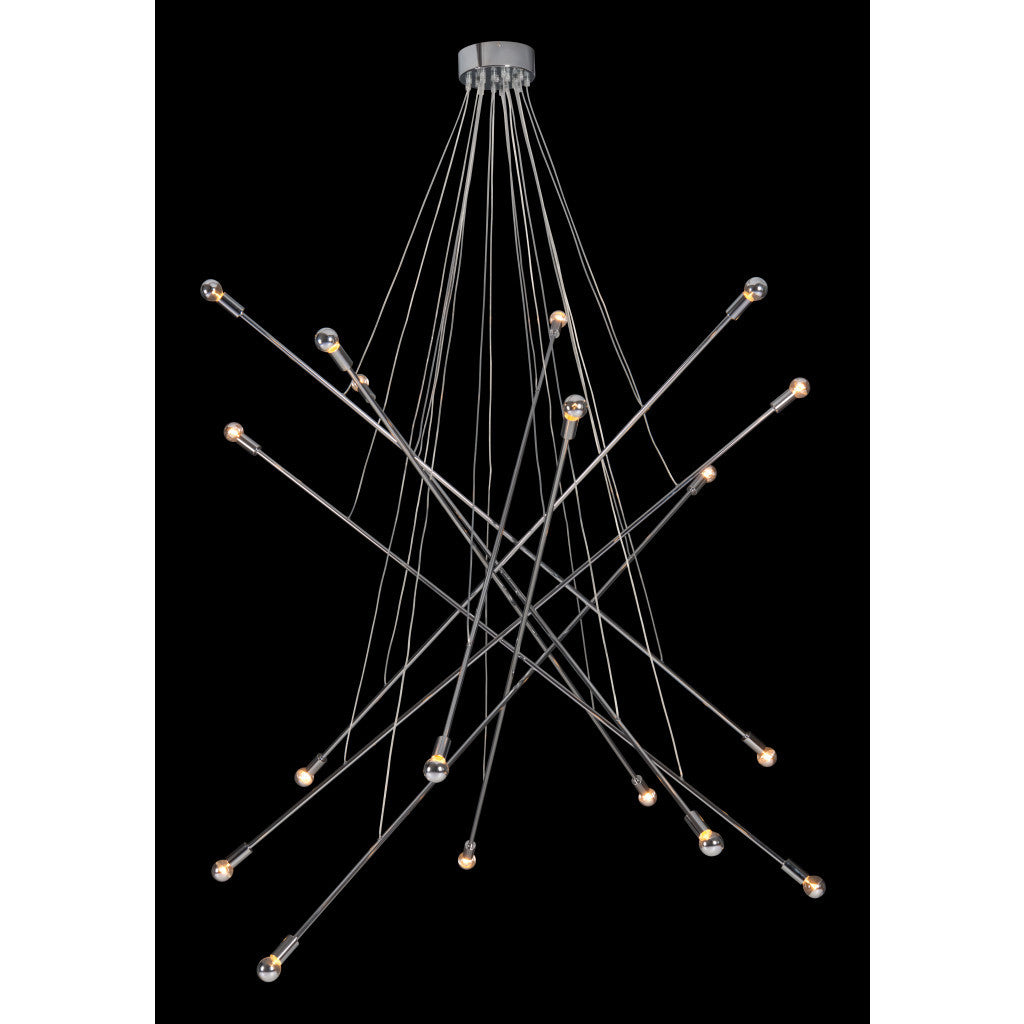 Silver Multi Light Metal Dimmable Chandelier-Chandeliers-DECOROLALA