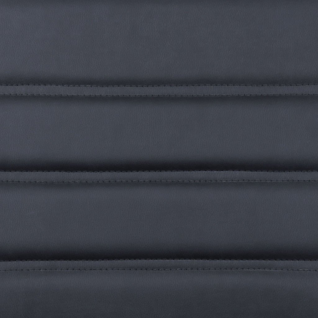 Silver and Black Adjustable Swivel Faux Leather Rolling Conference Office Chair-Office Chairs-DECOROLALA