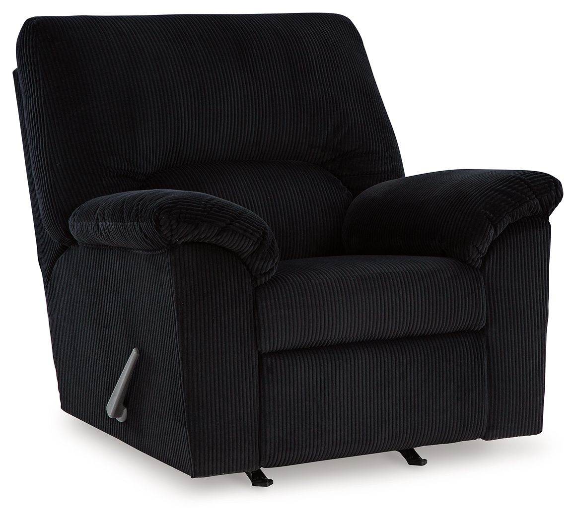 SimpleJoy Rocker Recliner - Onyx Corduroy-Rocker Chairs-DECOROLALA