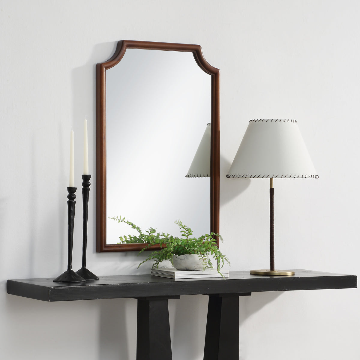 Sintra 36" H x 24" W Wall Mirror, Brown-Mirrors-DECOROLALA
