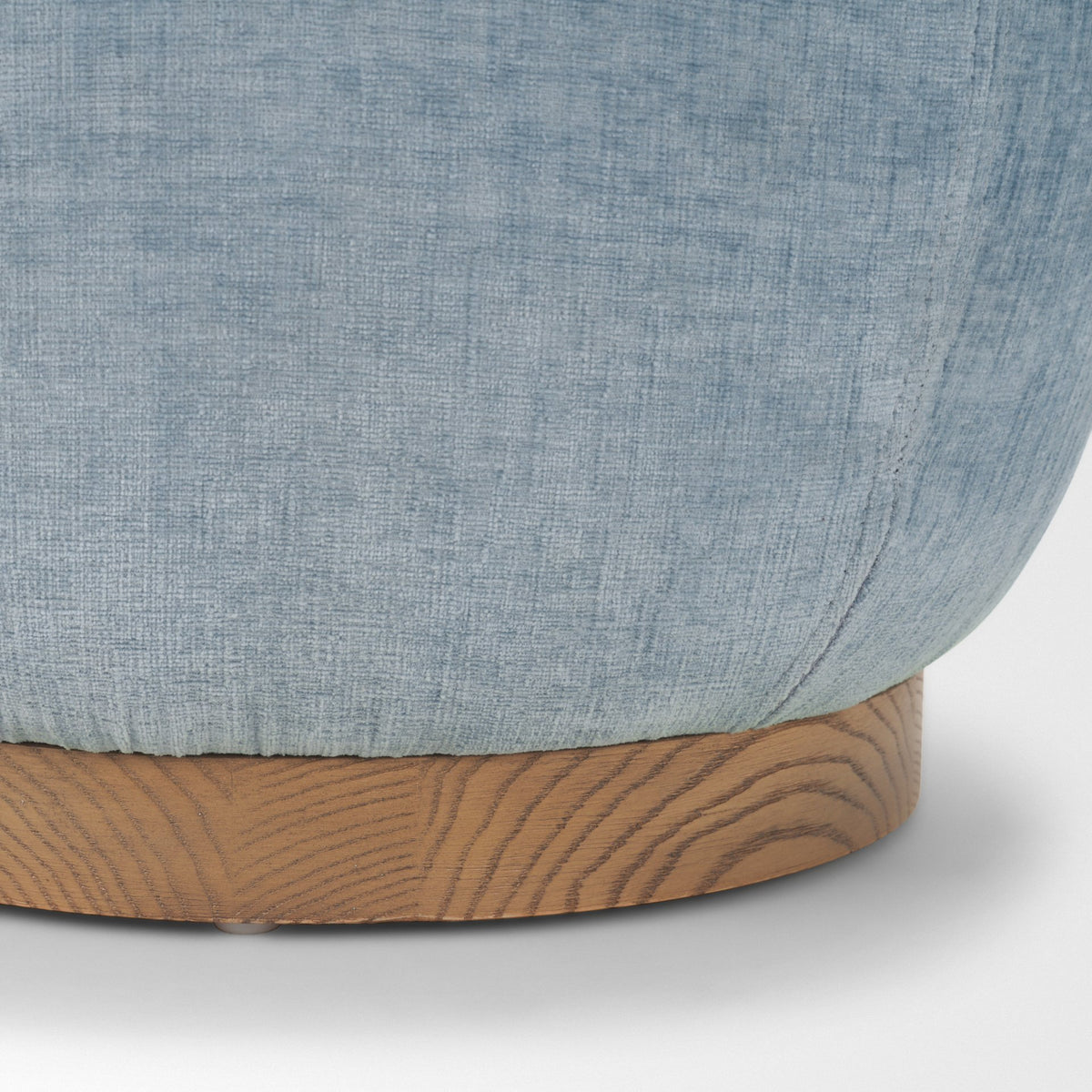Siren Sienna Fabric w/ Ash Wood Round Accent Stool-Stools & Ottomans-DECOROLALA