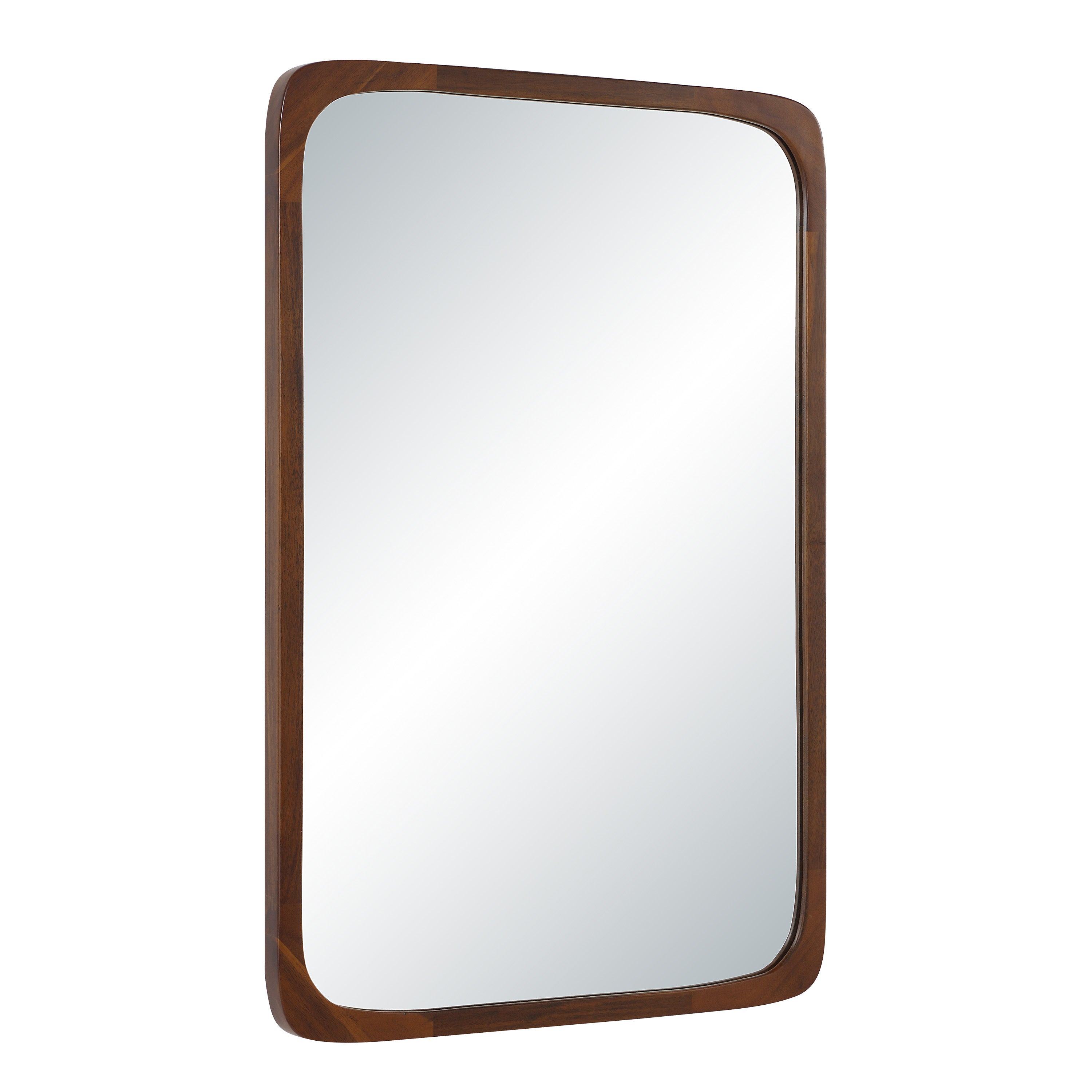 Sisley 36" H x 24" W Wall Mirror, Brown-Mirror-DECOROLALA