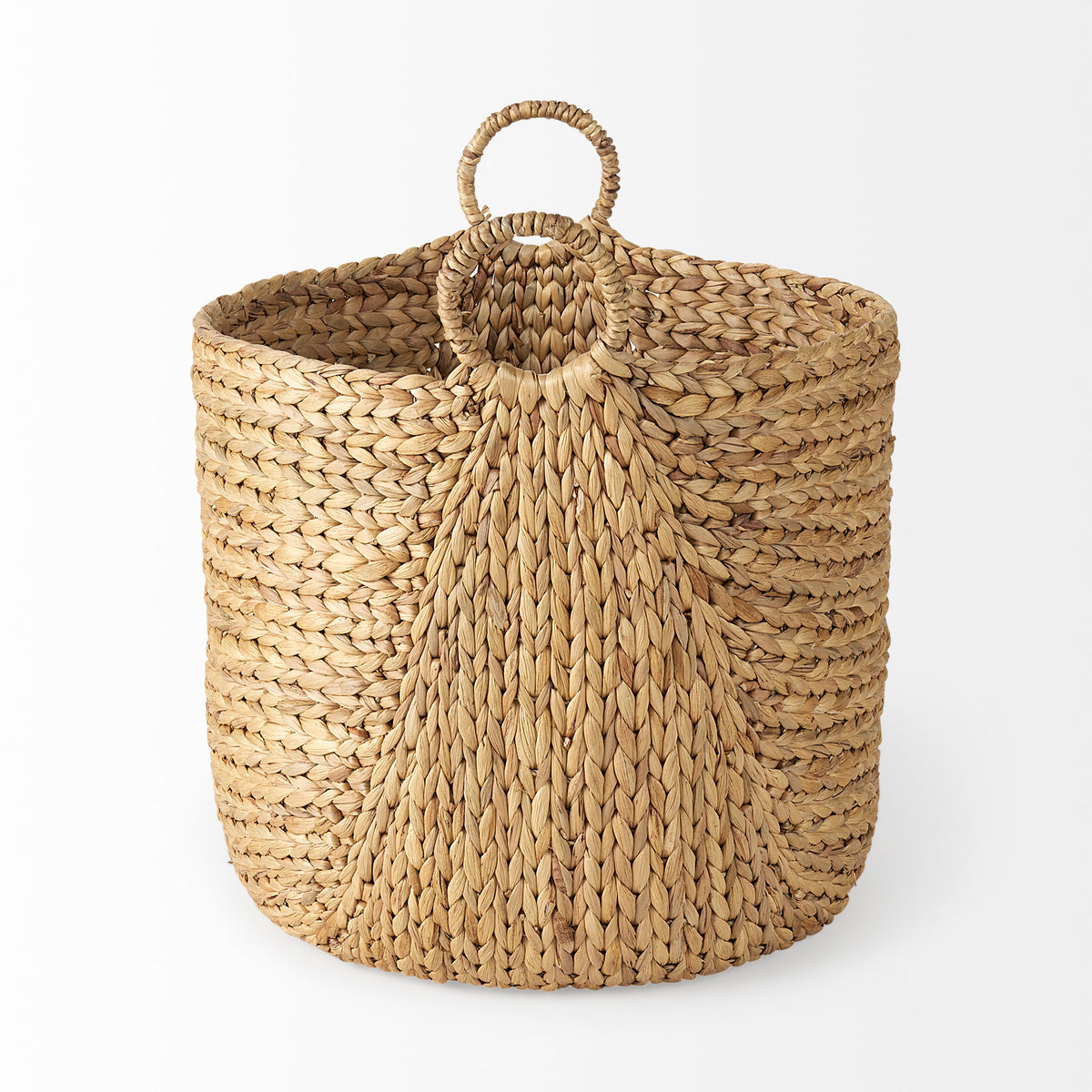 Sivan Round Water Hyacinth Baskets - Light Brown Set of 3-Decorative Baskets-DECOROLALA