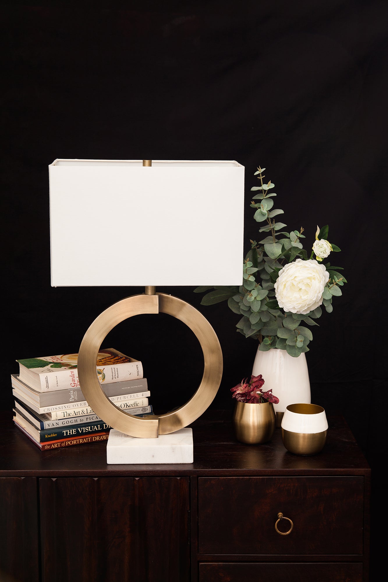 Skylar 27" Table Lamp Antique Brass-Table Lamp-DECOROLALA