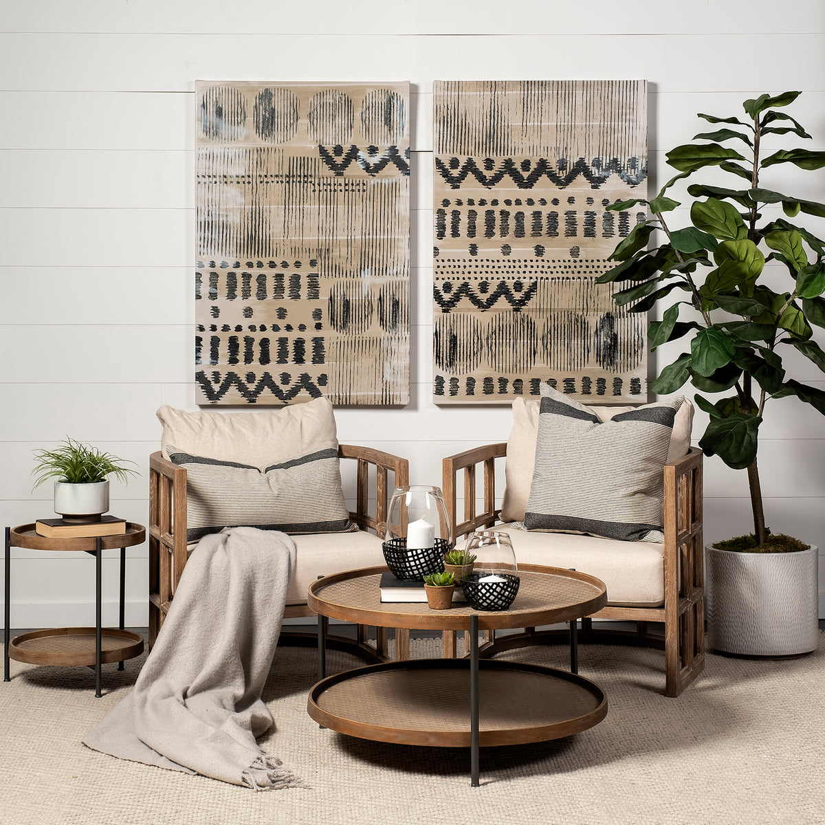 Skylar II Tan Fabric Covered Cushioned Demi-Lune Wooden Frame Accent Chair-Accent Chairs-DECOROLALA