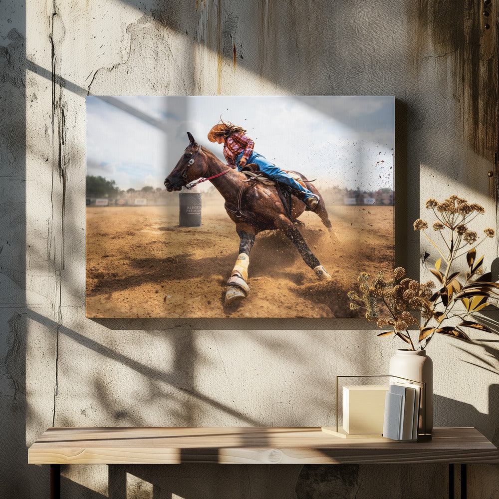 Slam on the Brakes Steven Zhou Horse Wall Art-Canvas Print-DECOROLALA