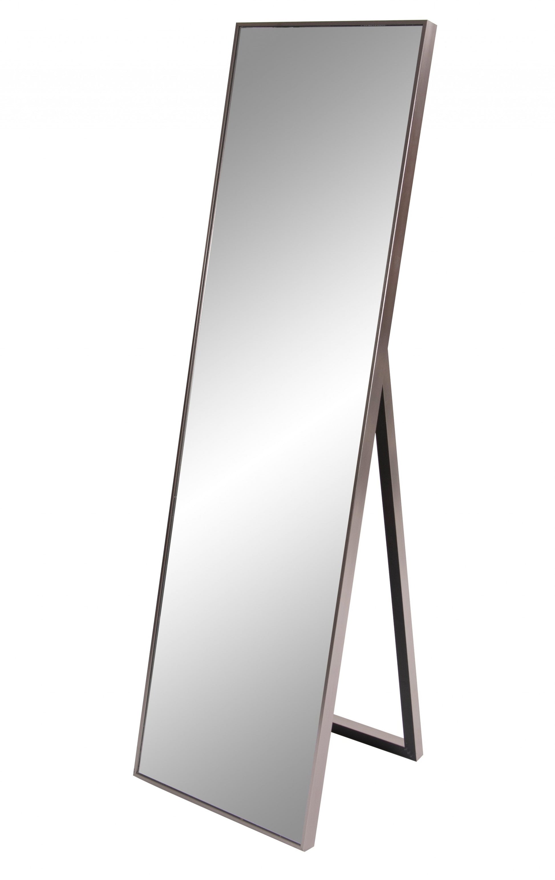 Sleek Brushed Brass Rectangular Full Length Standing Mirror-Mirrors-DECOROLALA