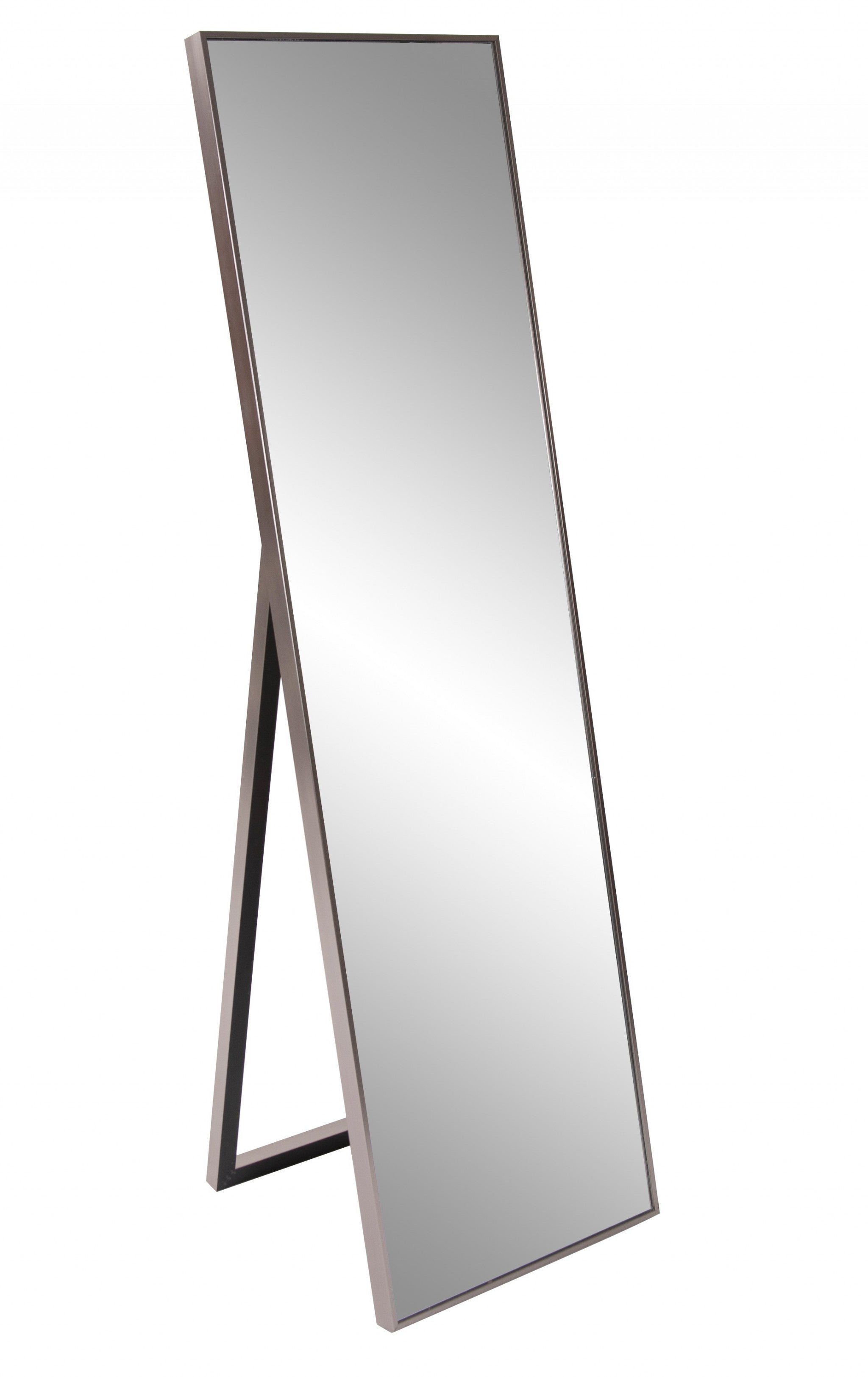 Sleek Brushed Brass Rectangular Full Length Standing Mirror-Mirrors-DECOROLALA