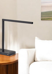 Slender Bar Black Metal Led Charging Desk Light-Table Lamps-DECOROLALA