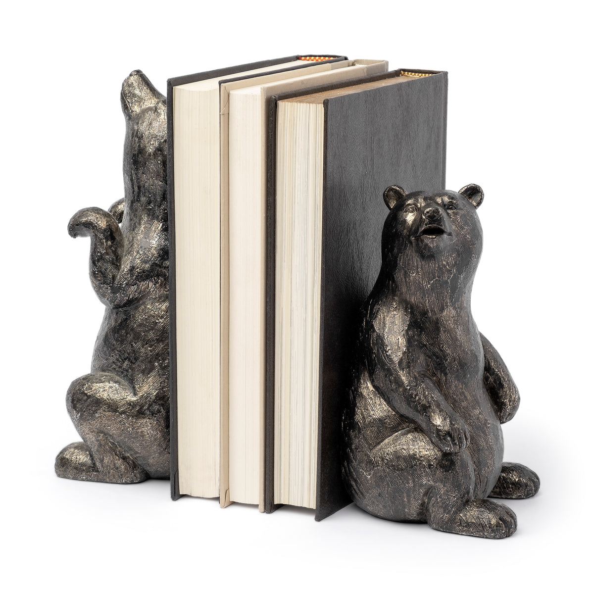Sleuth (Set of 2) 9L x 8W Grizzly Bear Bookends-Bookends-DECOROLALA