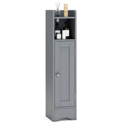 Slim Corner Bathroom Cabinet - Gray 31.5" Storage Organizer-Floor Cabinets-DECOROLALA