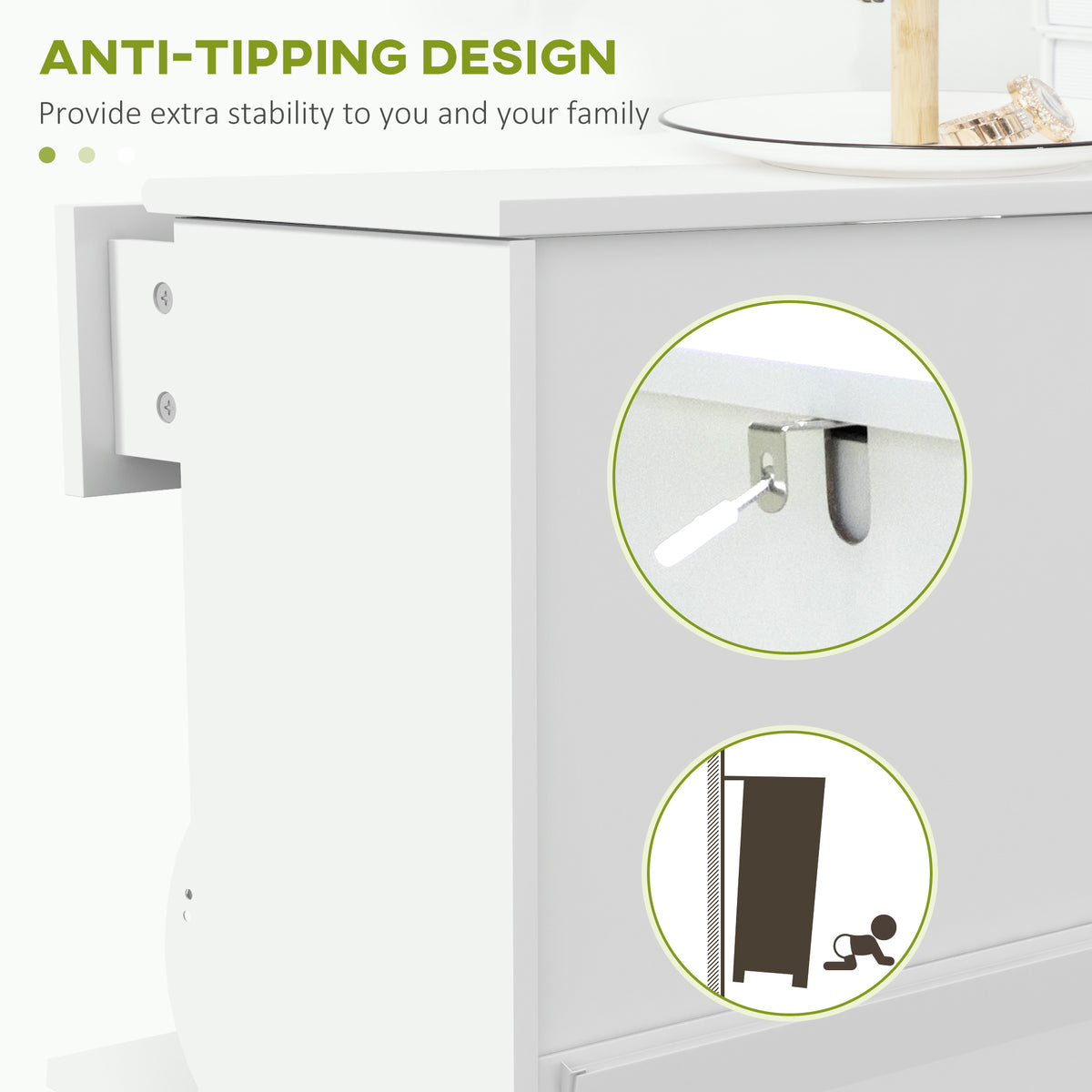 Slim Shoe Cabinet - 2 Flip Drawers 8 Pairs White-Home Furnishings > Storage & Organization > Shoe Storage Cabinets & Racks-DECOROLALA