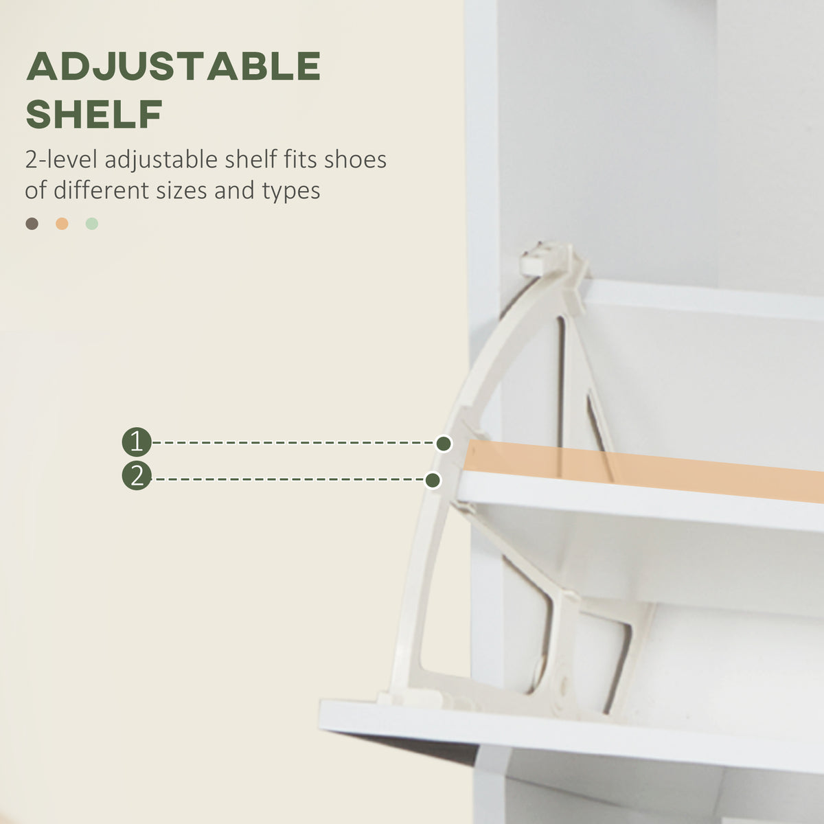 Slim Shoe Cabinet - 3 Flip Drawers 15 Pair White-Home Furnishings > Storage & Organization > Shoe Storage Cabinets & Racks-DECOROLALA