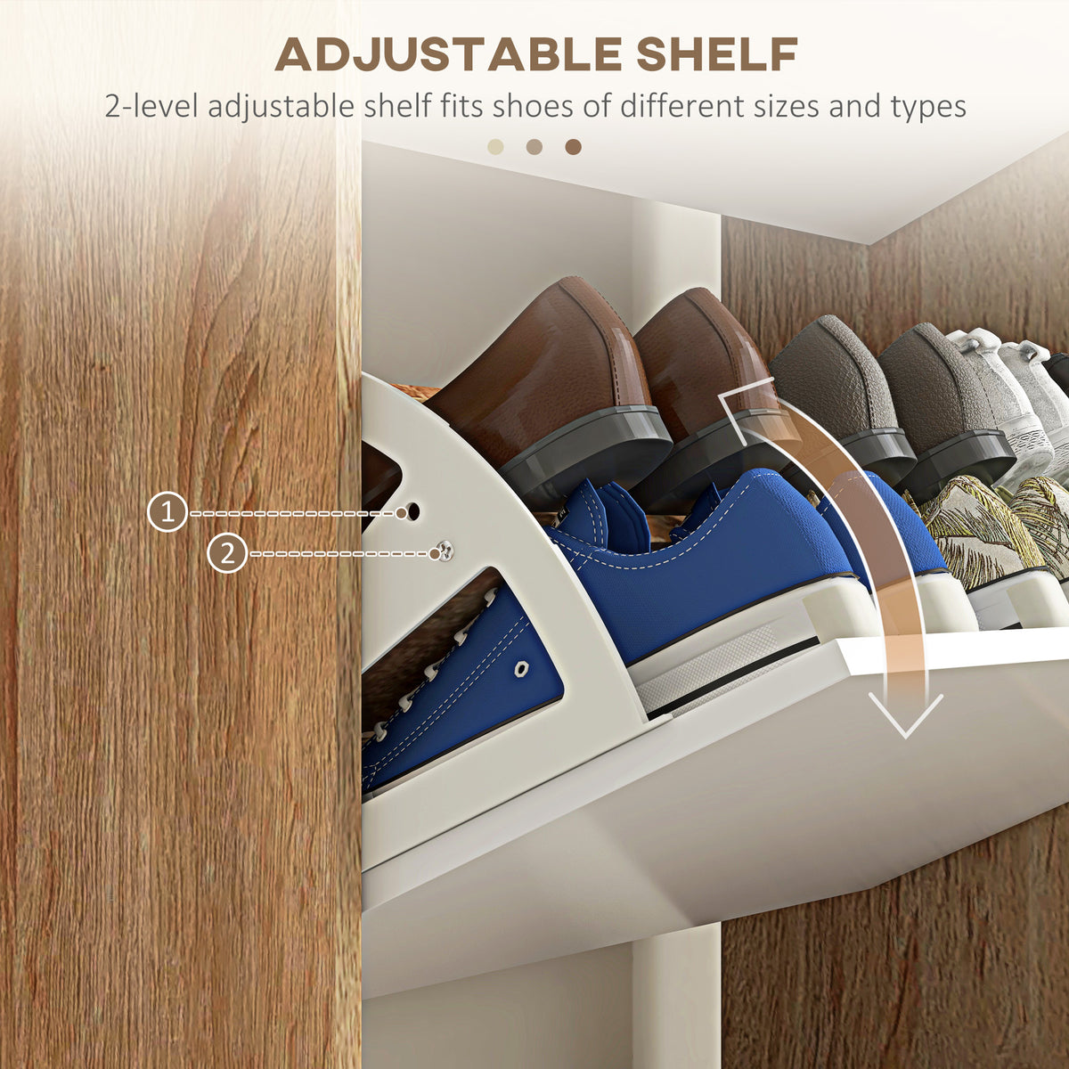 Slim Shoe Cabinet - 3 Flip Drawers White 24-Pair Capacity-Home Furnishings > Storage & Organization > Shoe Storage Cabinets & Racks-DECOROLALA