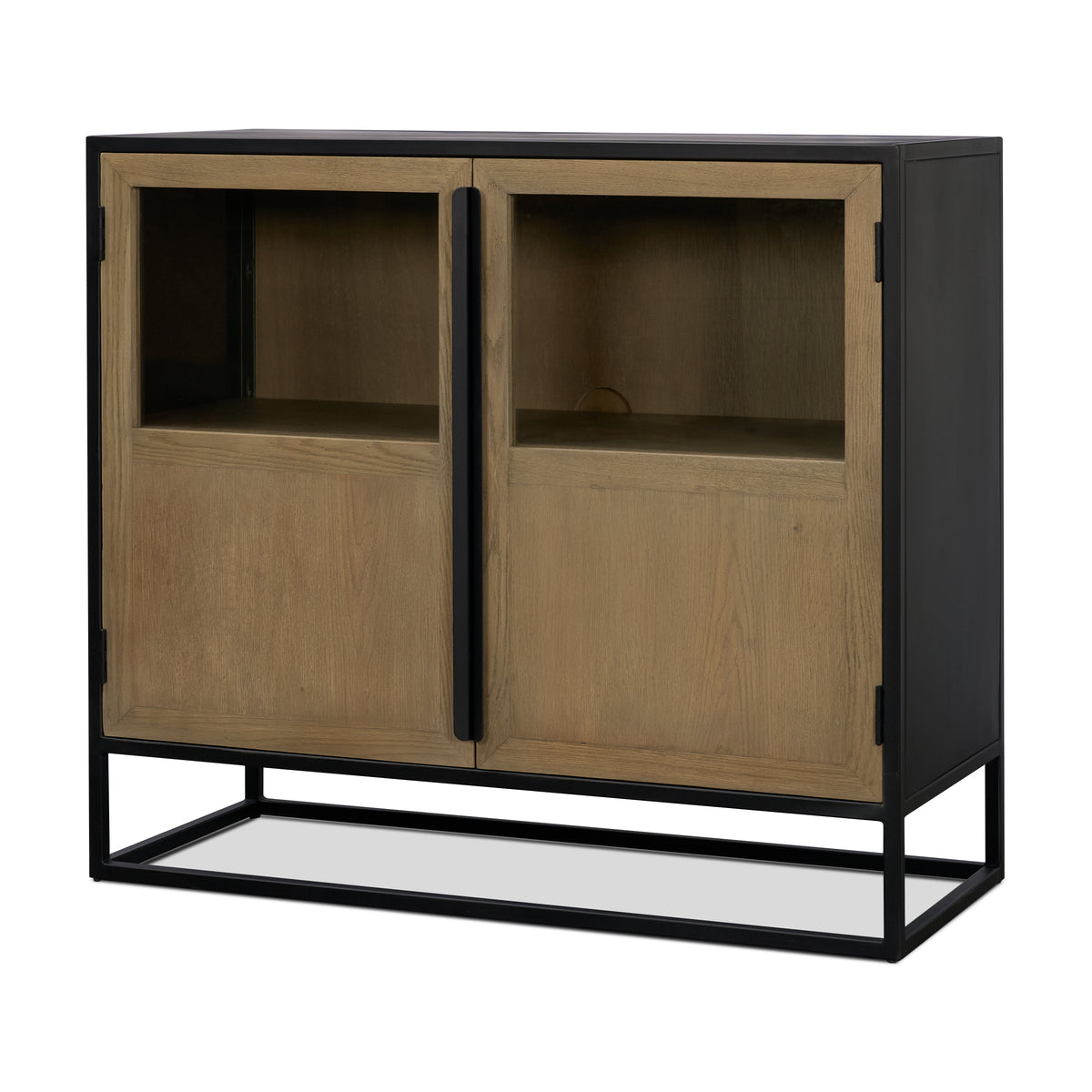 Sloan 40.0W Wood W/ Metal Frame Accent Cabinet-Accent Cabinets & Chests-DECOROLALA