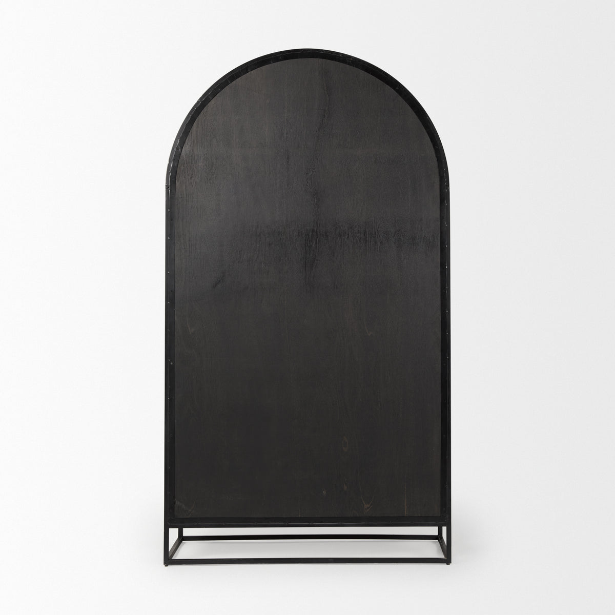 Sloan 47.5W x 80.5H Light Brown W/ Metal Frame Arched Cabinet-Cabinets-DECOROLALA