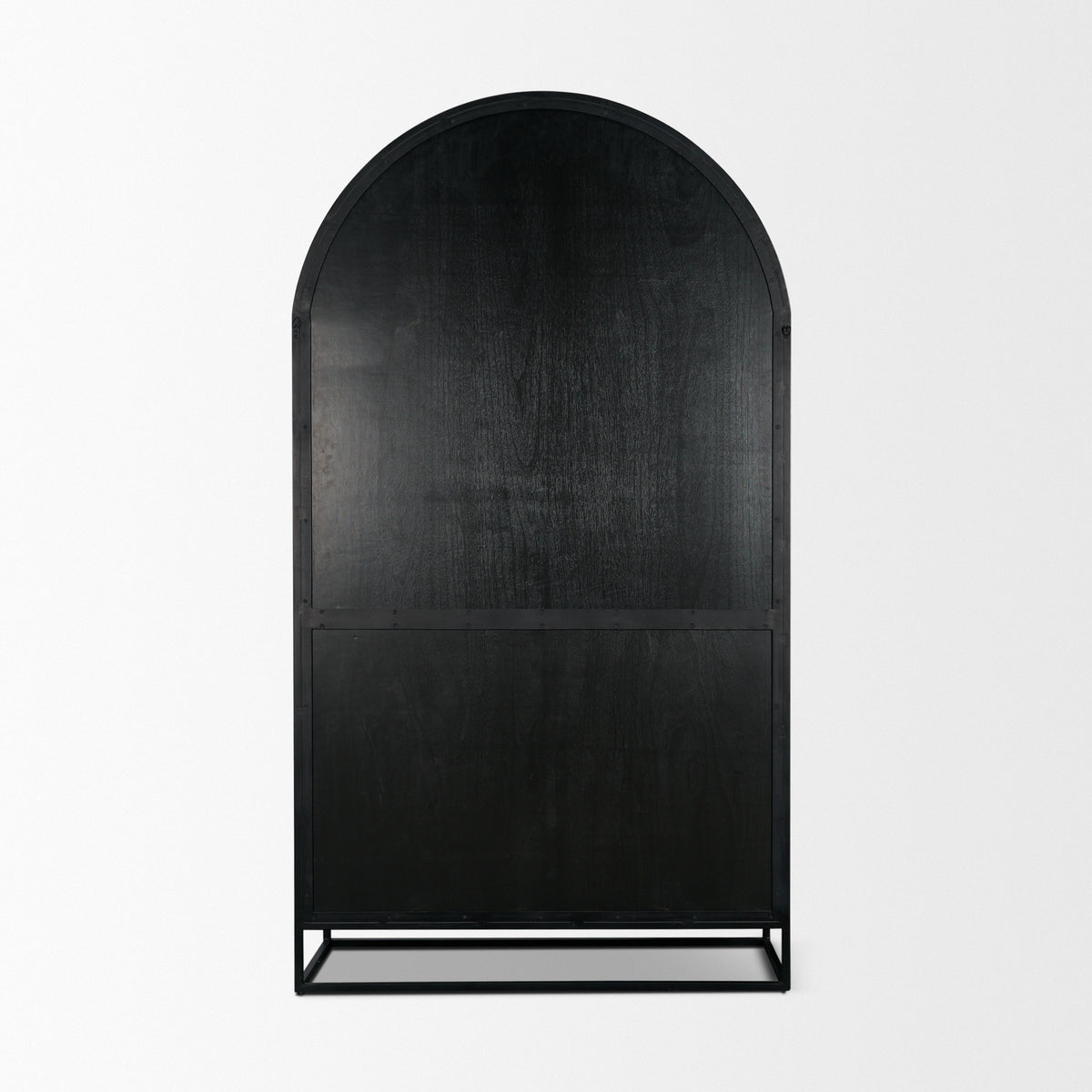 Sloan 47.5W x 80.5H Light Brown W/ Metal Frame Arched Cabinet-Cabinets-DECOROLALA